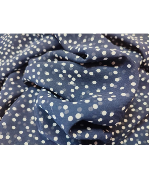 Chusta plażowa spódnica - eleganckie granatowe PAREO groszki